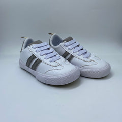 Tenis Detallle Rayas Blanco Melosos