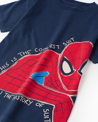 Camiseta Estampado Spider-Man Navy Zippy detalle