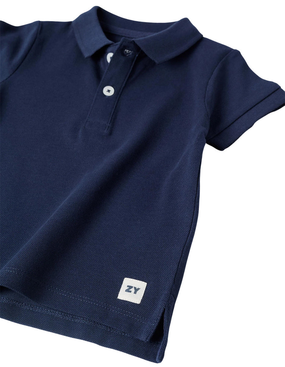 Polo Algodón Navy Niño Zippy detalle