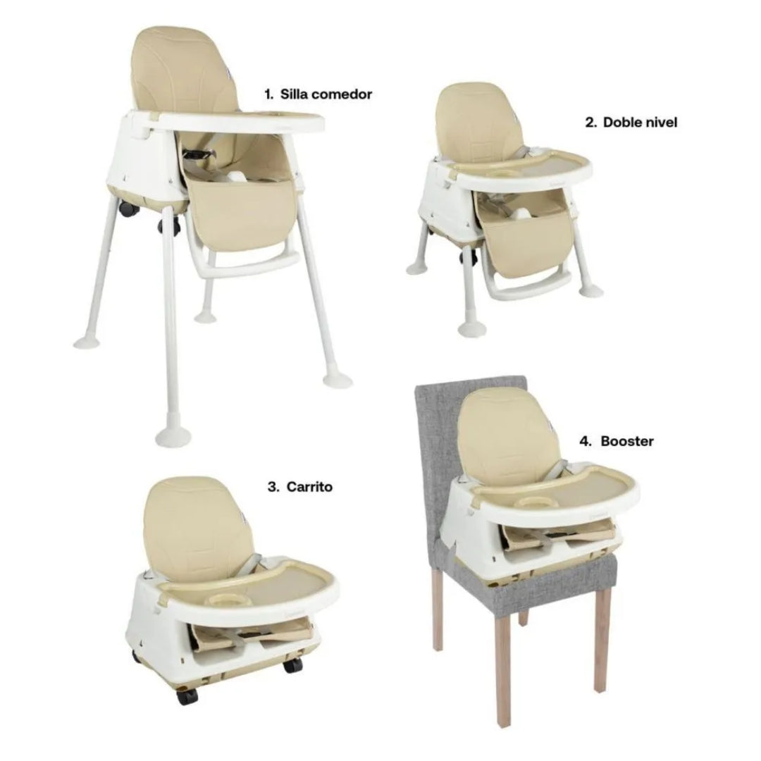 Silla Comedor 3 en 1 Smart Beige Bebesit Modelo