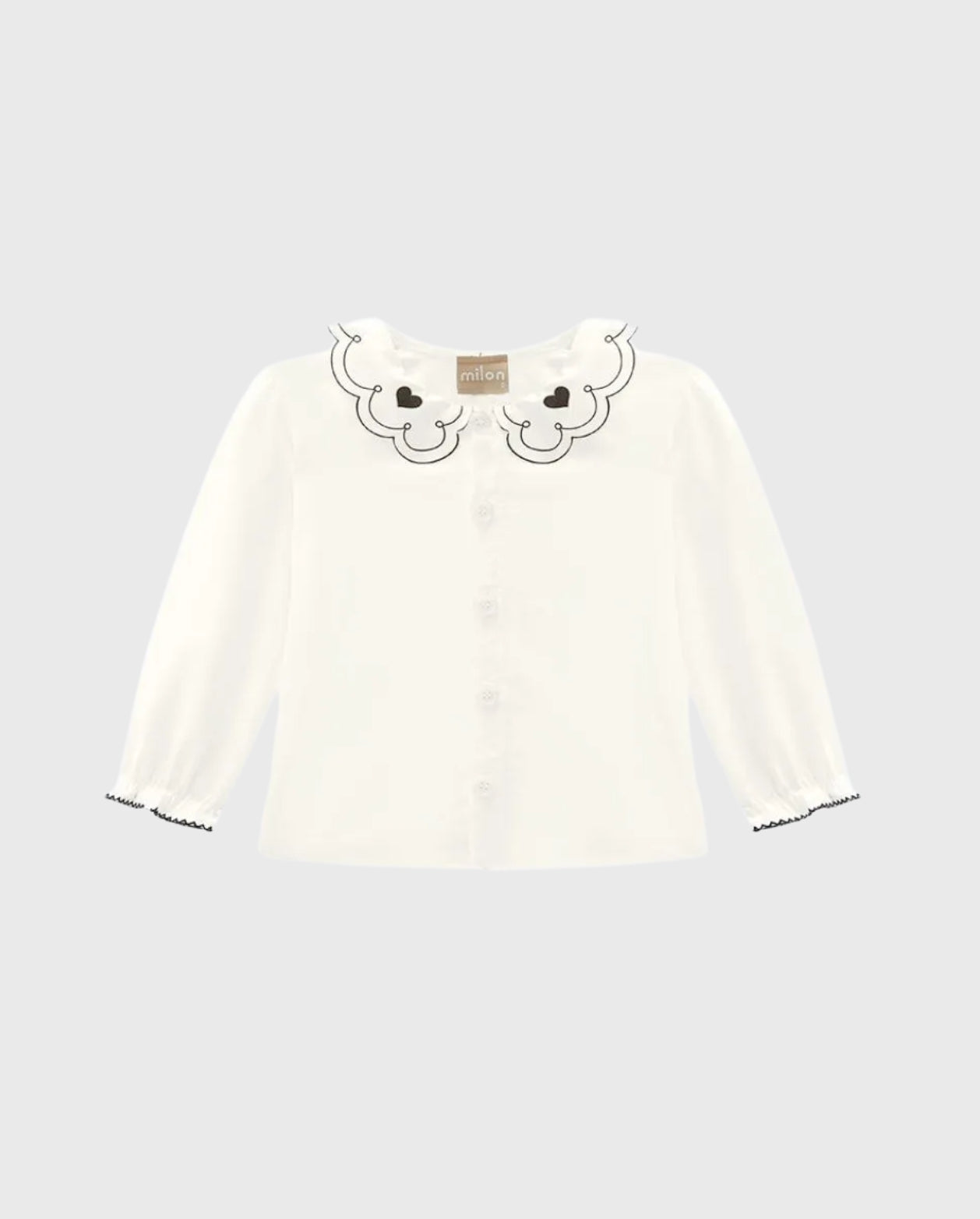 Conjunto Saco Corazones Negro Milon Blusa