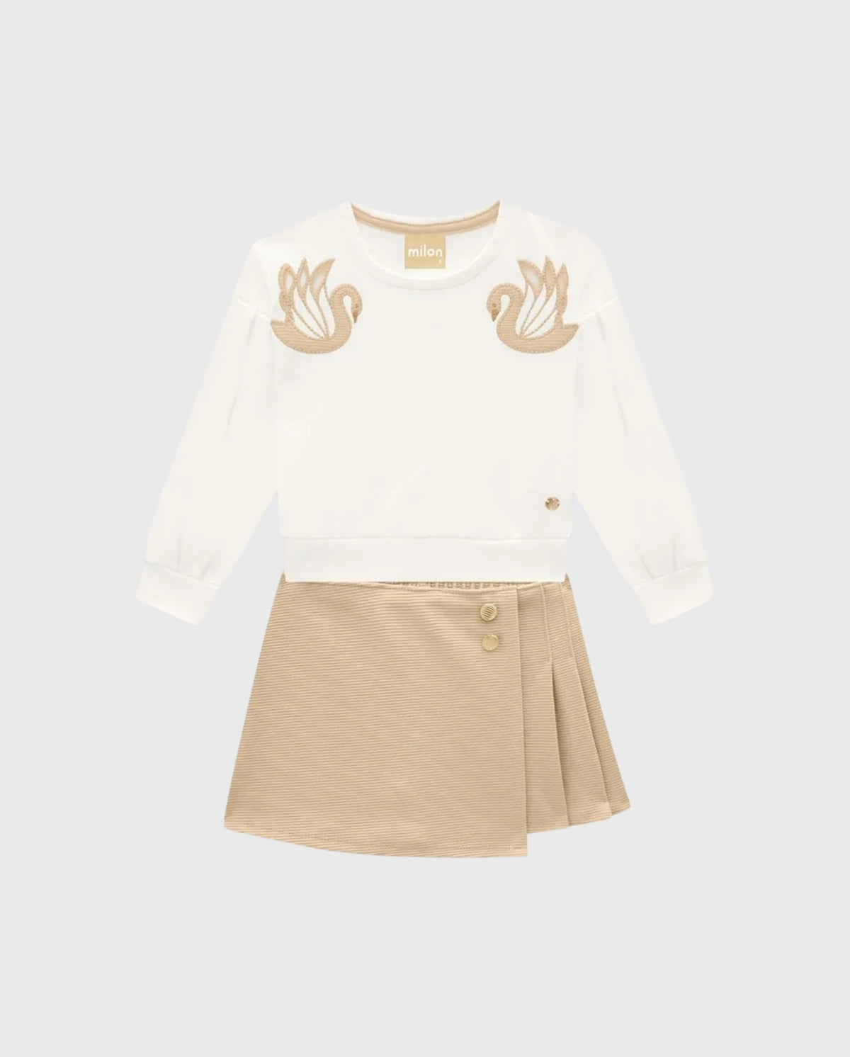 Conjunto Saco Cisne Marfil Milon