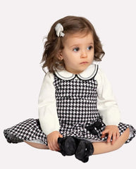 Vestido Cuello Estampado Negro Milon