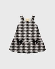 Vestido Cuello Estampado Negro Milon