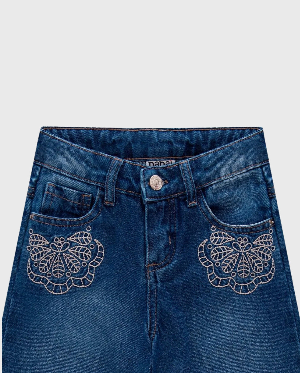 Jeans Vaqueros Denim Claro Nanai Detalle