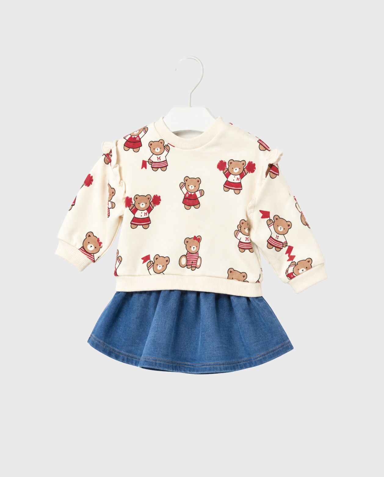 Conjunto Falda Estampado Oso Beige Mayoral 