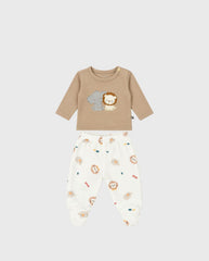 Set Primer Dia Leon Beige Conjunto