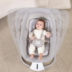 Silla Mecedora Electrónica 3 en 1 Aura Deluxe Bassinet Gris Blanco Mastela detalle