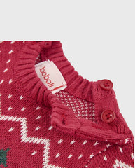 Pijama Enteriza Tejido Navidad Rojo Boboli detalle 