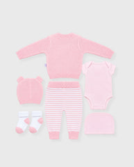 Set Primer Día Bordado Oveja Rosa