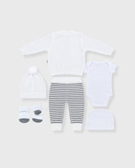 Set Primer Día Bordado Jirafa Blanco