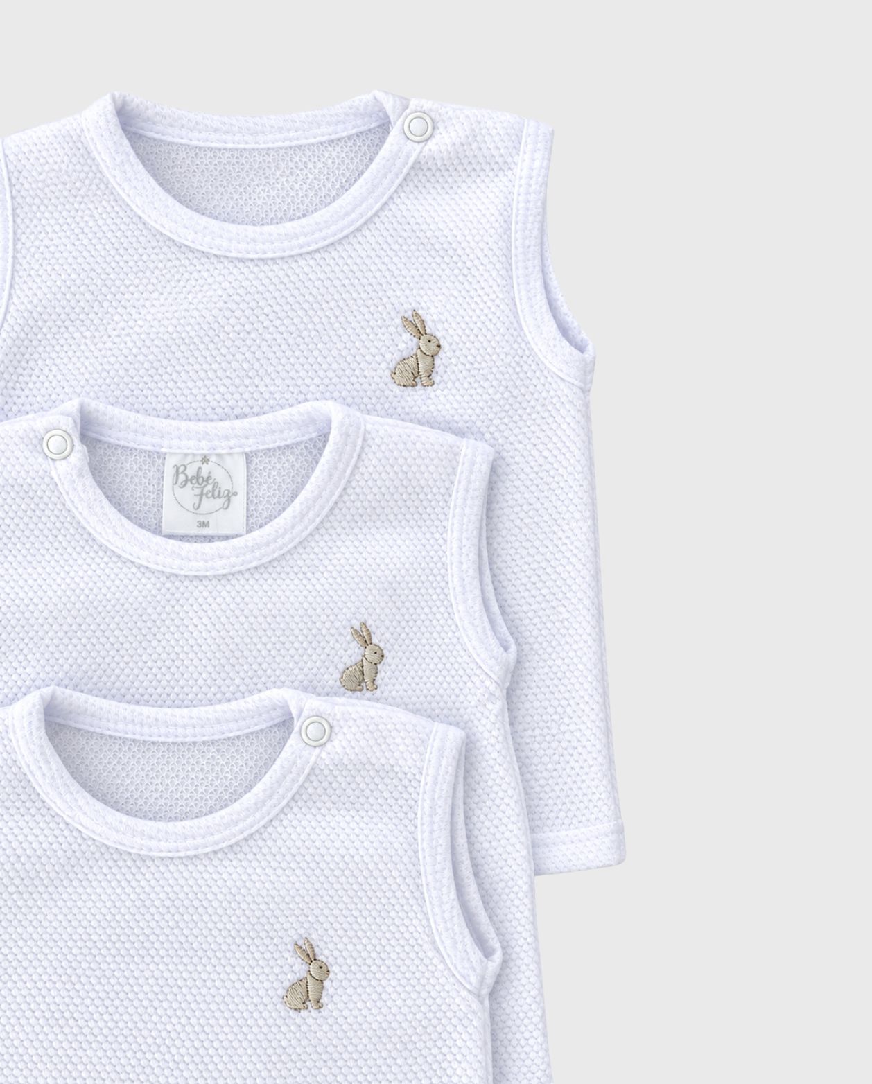 Set 3 Esqueletos Blanco Bebé estilo