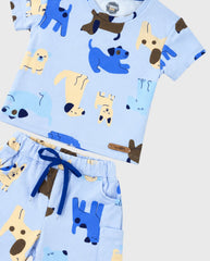Conjunto Bermuda Estampado Dog DETALLE