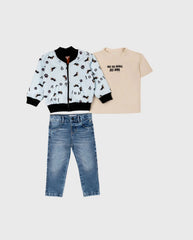 Conjunto 3 Piezas Chaqueta Letras Dog Joy Baby