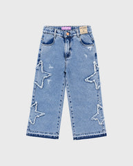 Pantalón Denim Bordado Estrellas Joy Baby