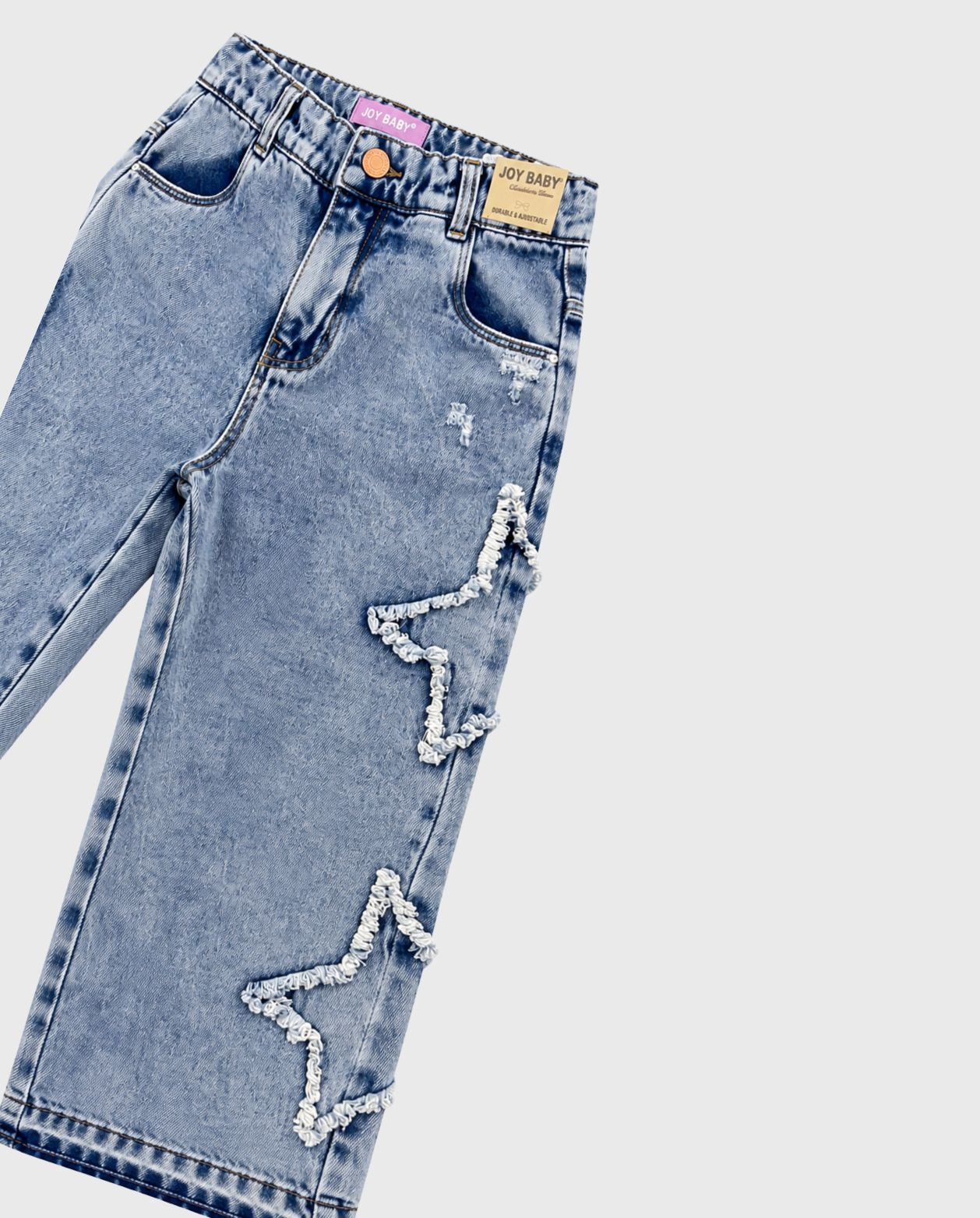 Pantalón Denim Bordado Estrellas Joy Baby detalle