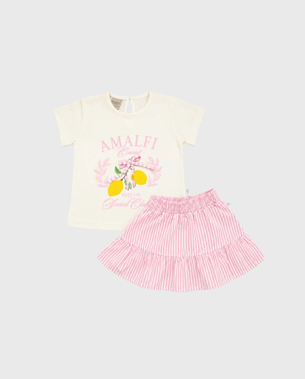 Conjunto Falda Rayas Limones