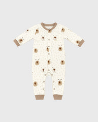 Pijama Enteriza Estampada Osos Beige