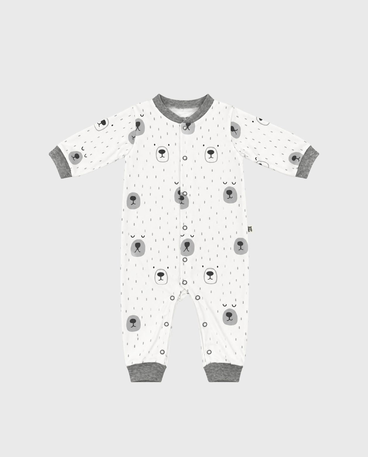 Pijama Enteriza Estampada Osos Gris