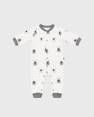 Pijama Enteriza Estampada Osos Gris