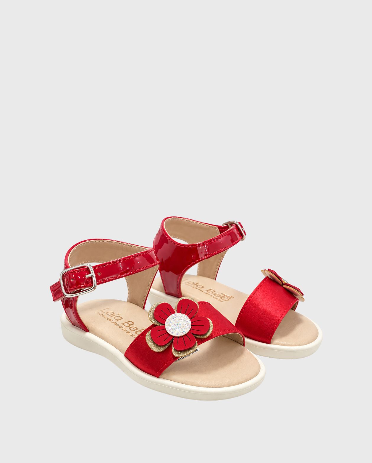 Sandalias Flor Roja