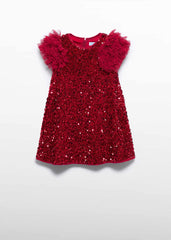 Vestido Lentejuelas Tul Rojo Abel & Lula