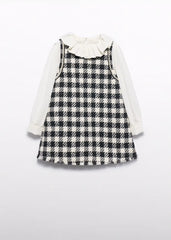 Vestido Cuadros Cuello Negro Abel & Lula