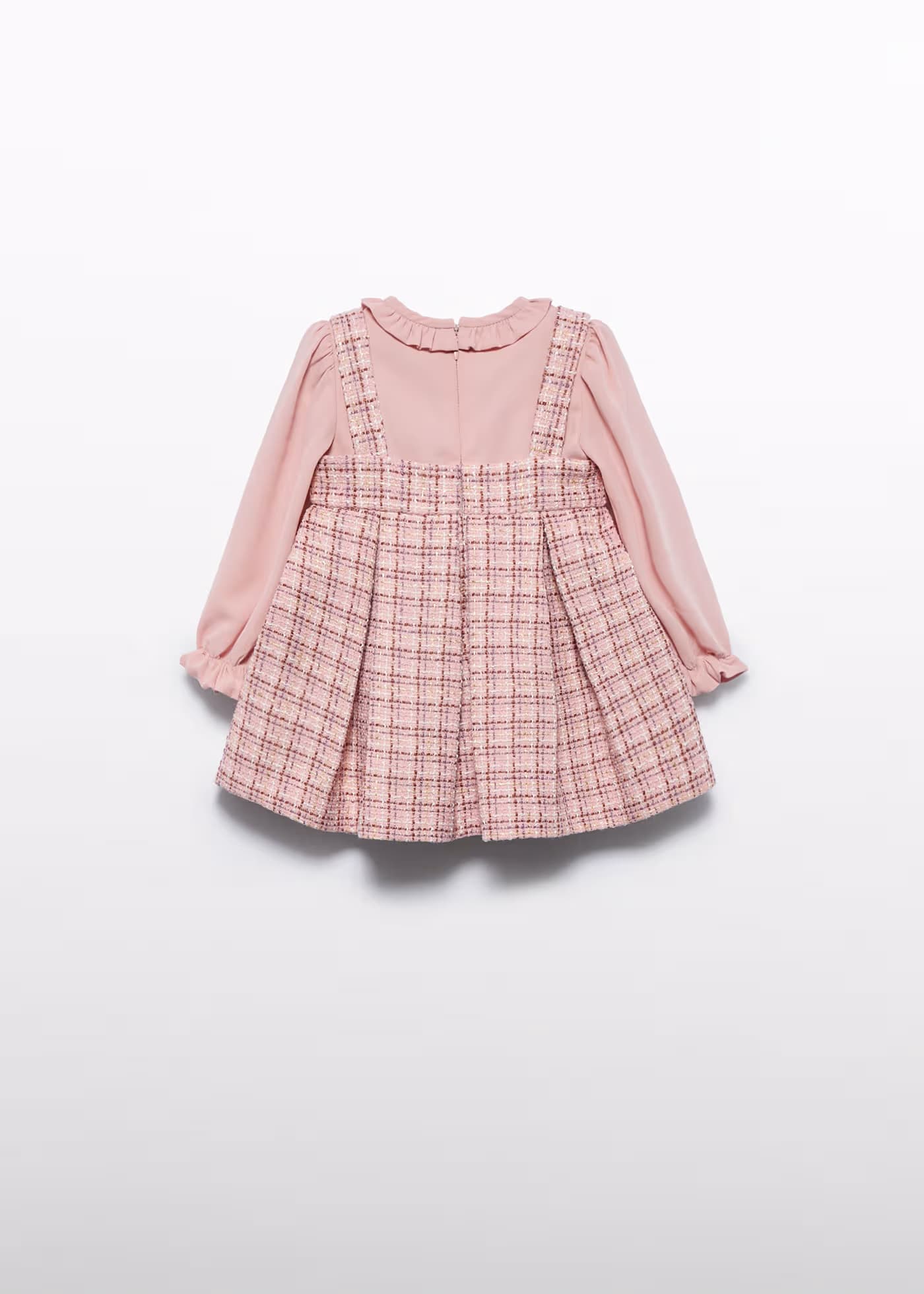 Vestido Tweed Cuadros Rosa Pastel Mayoral  Estilo