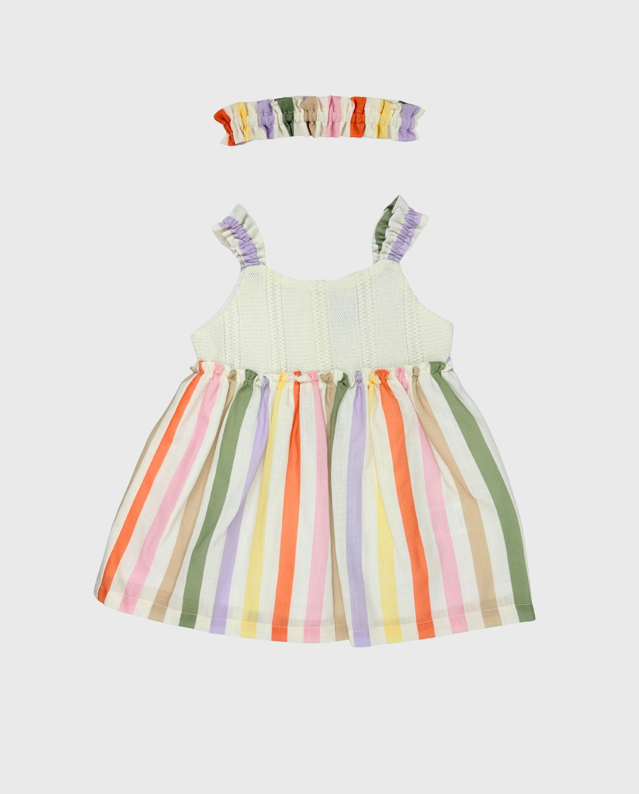 Vestido Combinado Rayas Colores completo colores opacos