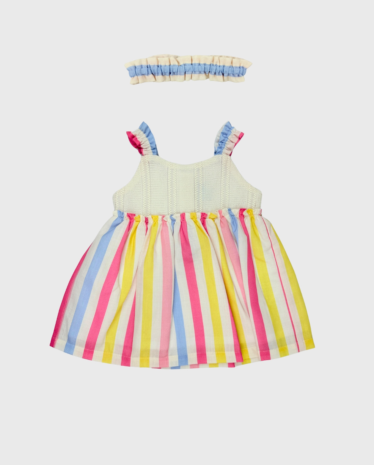 Vestido Combinado Rayas Colores completo