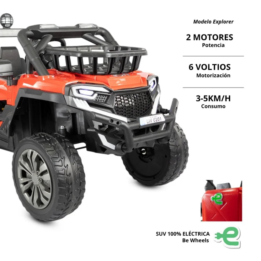 Carro Montable Eléctrico Súper Trail Rojo 12V Prinsel MOTOR