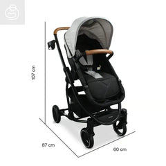 Coche Moises Prima Gris Bebesit