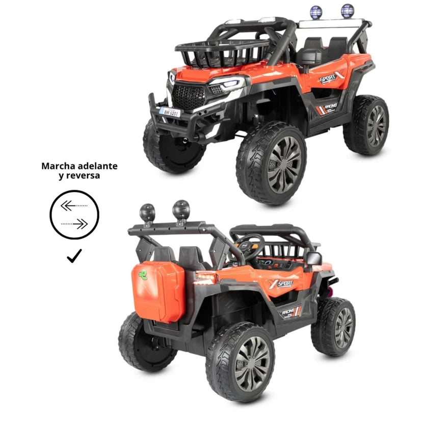 Carro Montable Eléctrico Súper Trail Rojo 12V Prinsel REVERSA