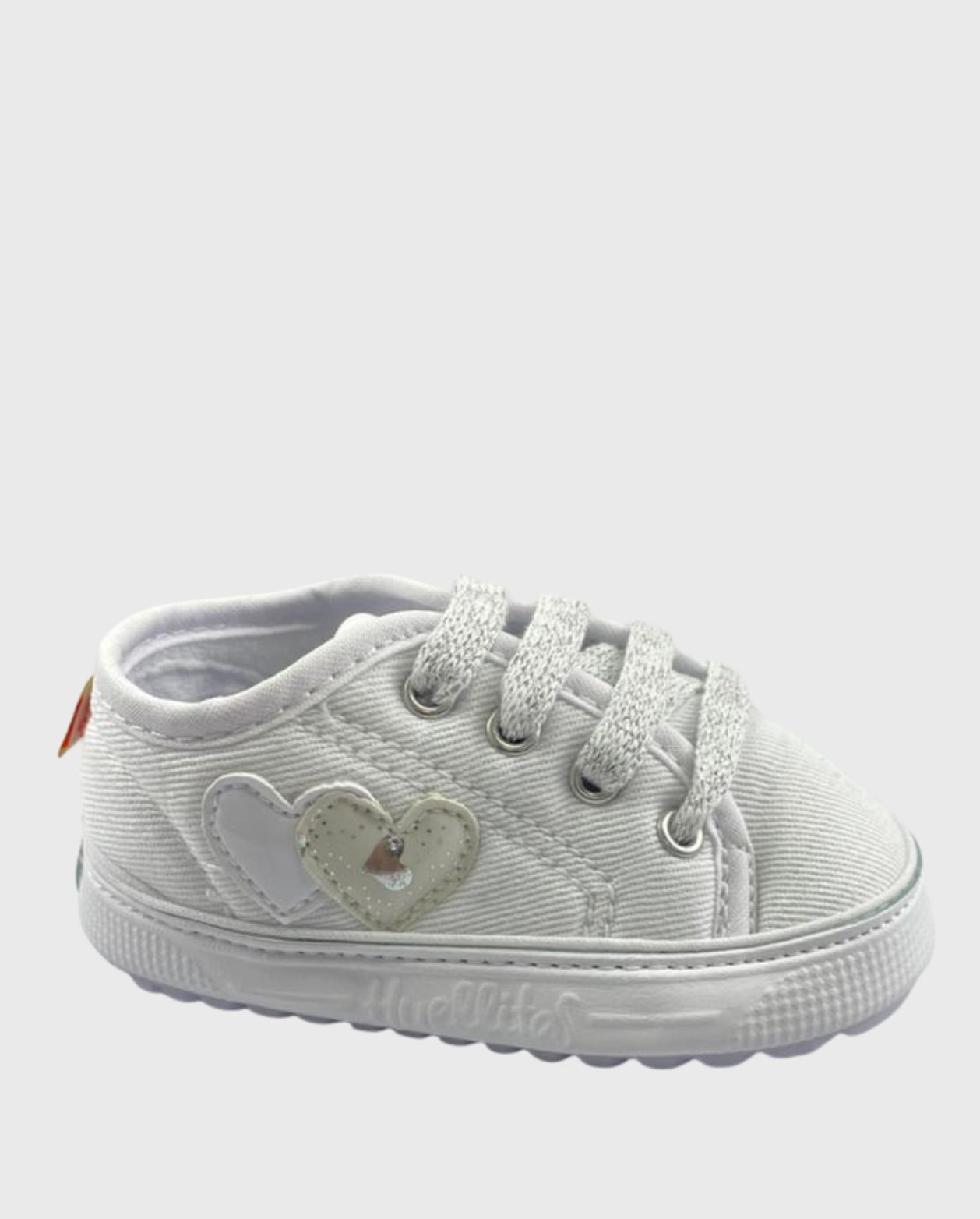 Tenis Corazones Blancos perfil