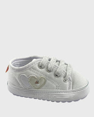 Tenis Corazones Blancos perfil