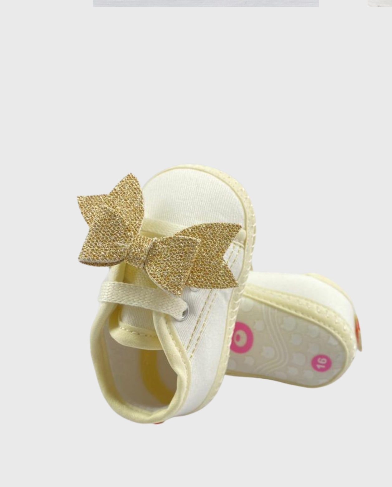 Tenis Moño Glitter Dorado suela