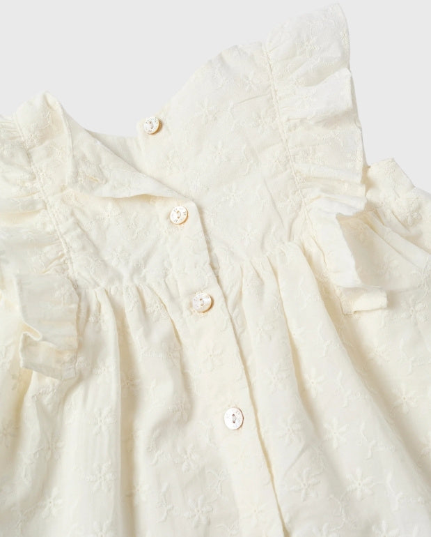 Vestido Con Panty Bordado Blanco Zippy® detalle