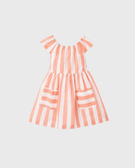 Vestido Bolsillos Rayas Naranja Zippy®