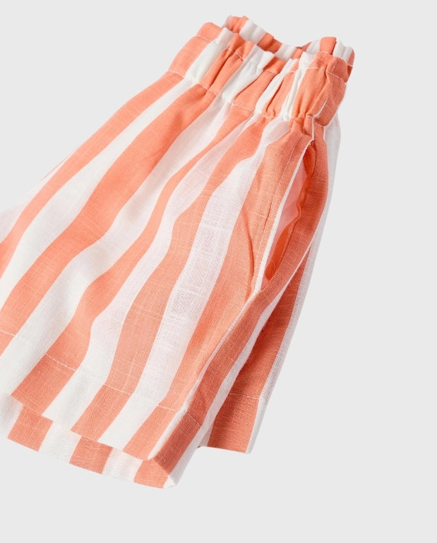 Conjunto Short Rayas Naranja Zippy® detalle