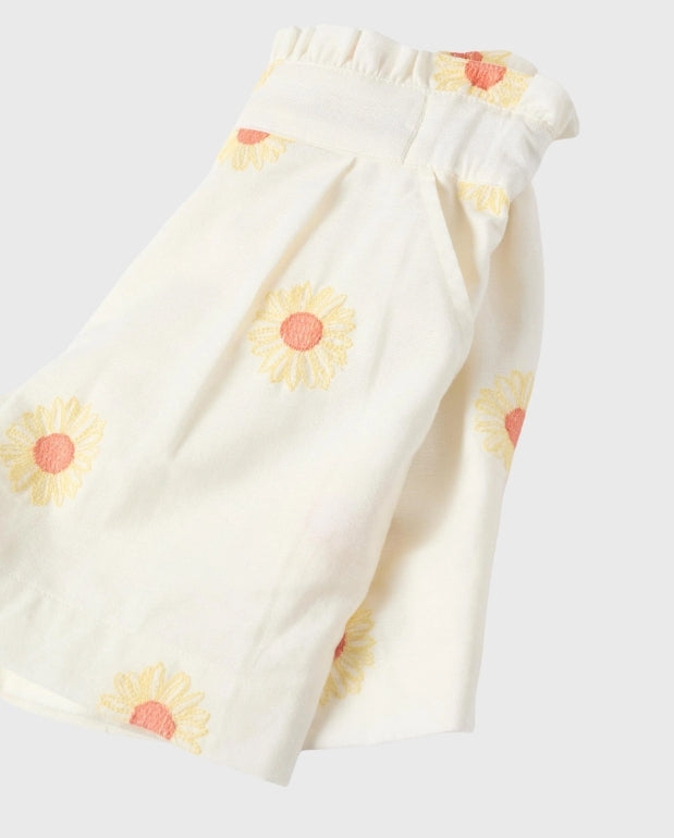 Conjunto Short Margaritas Blanco Zippy®  bordado