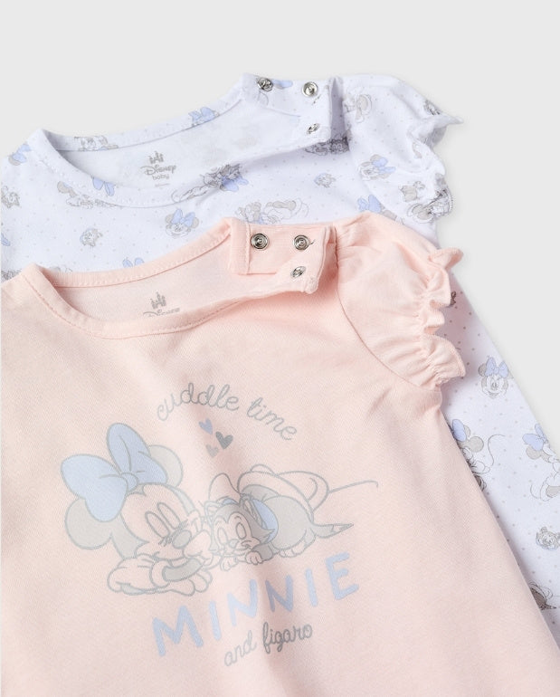 Set 2 Peleles Estampado Minnie Rosa Zippy® detalle