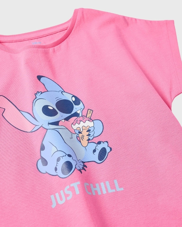 Blusa Estampado Stitch Fucsia Zippy® detalle