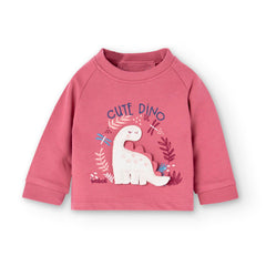 Conjunto Saco Cute Dino Rosa