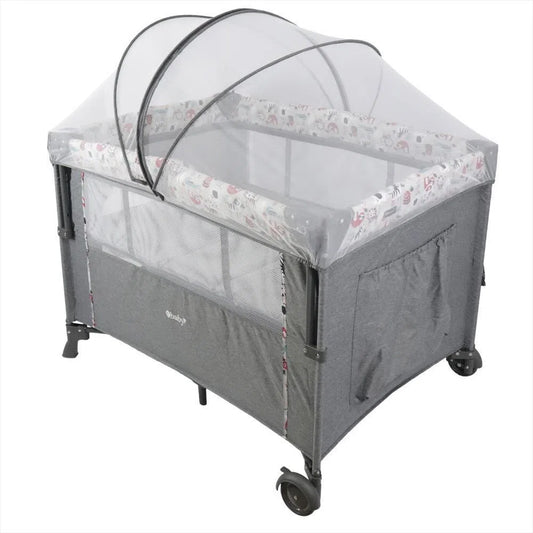 Corral Colecho Nala Gris / Rosado Ebaby EBABY