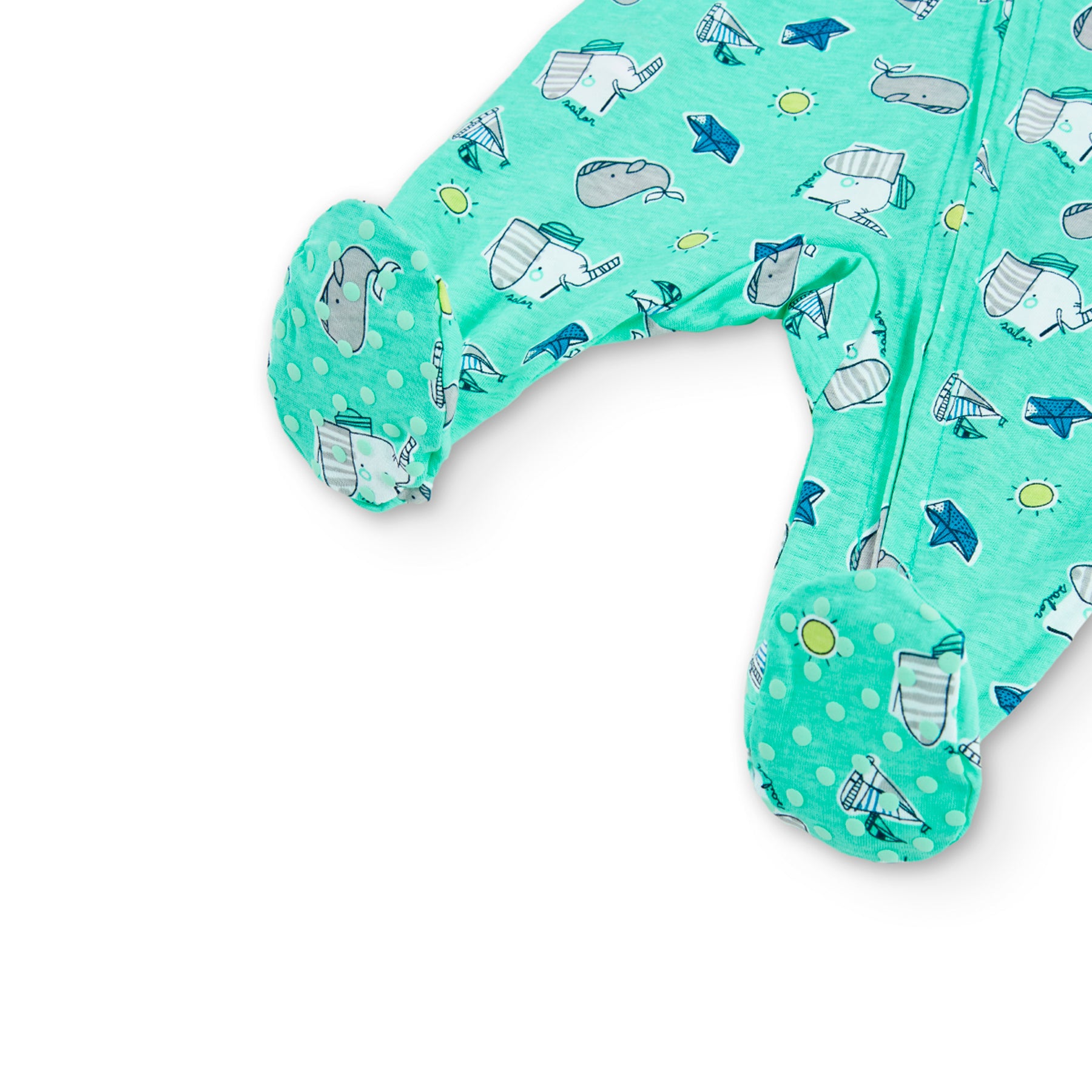 Pijama Enterizo Ballenas Verde Menta Boboli BOBOLI