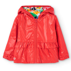 Chaqueta Reversible Hojas Roja Boboli