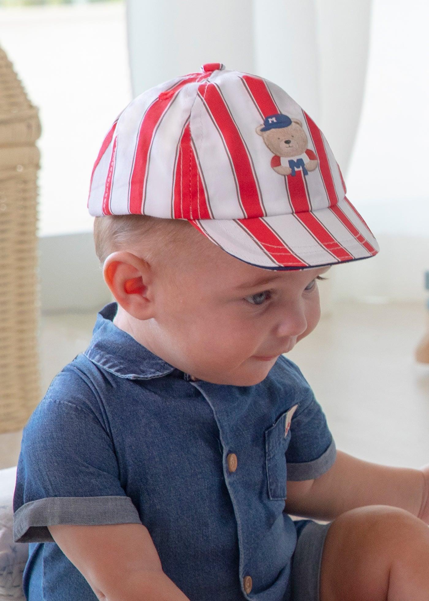 Gorra Estampada Rayas Osito Rojo MAYORAL