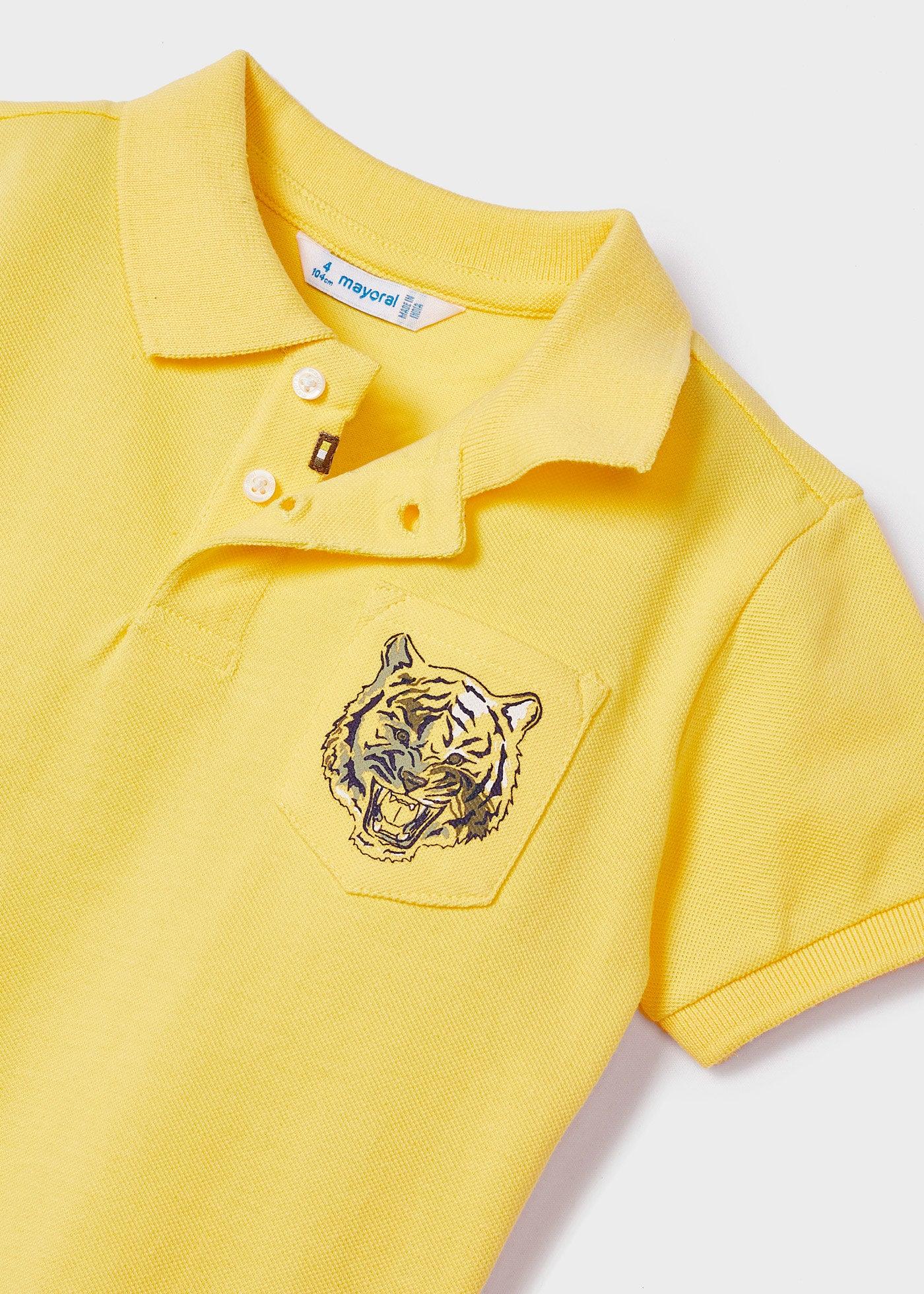 Polo Estampado Tigre Amarillo Mayoral Botones