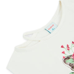 Blusa Leoparda Lentejuelas Blanca Boboli