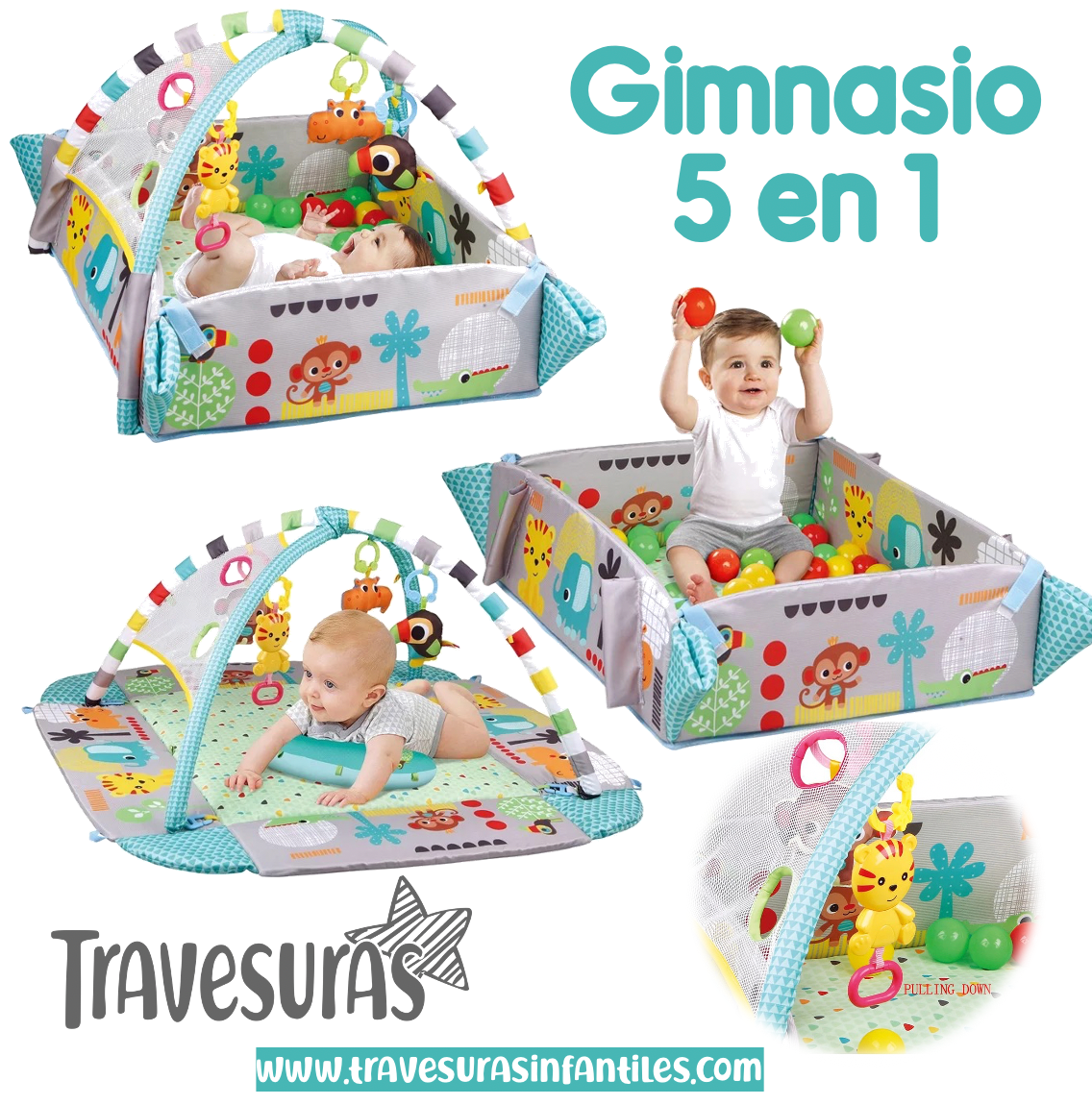 GIMNASIO DIDACTICO 5 EN 1 Travesuras Infantiles